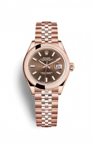 Remontoir à montres pour montre Rolex Lady-Datejust Lady-Datejust 28 Everose Domed / Jubilee / Chocolate