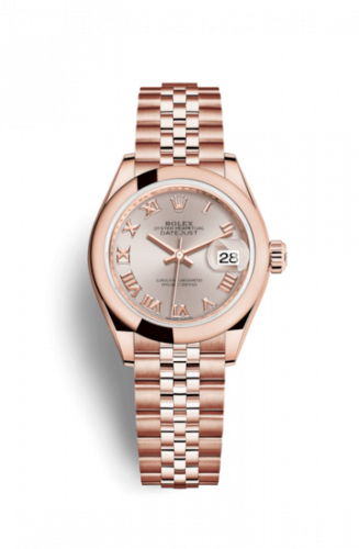 Remontoir à montres pour montre Rolex Lady-Datejust Lady-Datejust 28 Everose Domed / Jubilee / Sundust Roman