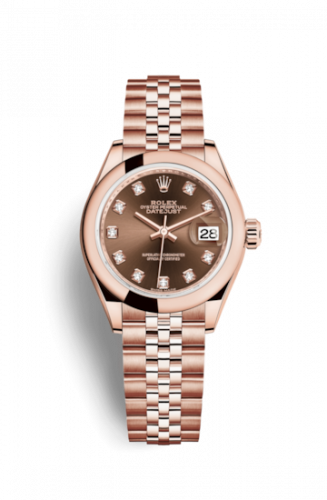 Remontoir à montres pour montre Rolex Lady-Datejust Lady-Datejust 28 Everose Domed / Jubilee / Chocolate Diamond