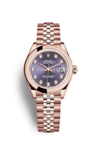 Remontoir à montres pour montre Rolex Lady-Datejust Lady-Datejust 28 Everose Domed / Jubilee / Aubergine