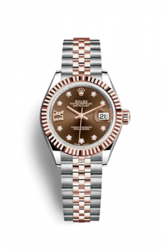 Remontoir à montres pour montre Rolex Lady-Datejust Lady-Datejust 28 Rolesor Rose Fluted / Jubilee / Chocolate Diamond