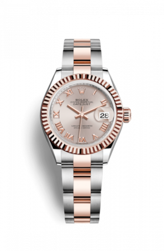 Remontoir à montres pour montre Rolex Lady-Datejust Lady-Datejust 28 Rolesor Rose Fluted / Oyster / Sundust Roman