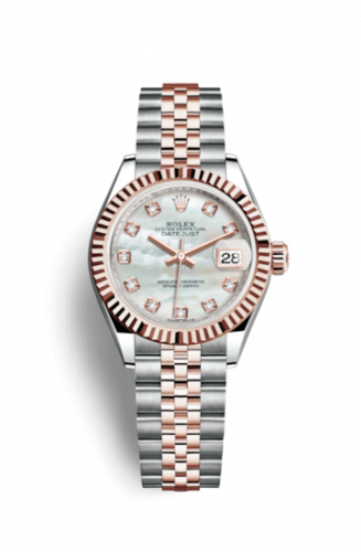 Remontoir à montres pour montre Rolex Lady-Datejust Lady-Datejust 28 Rolesor Rose Fluted / Jubilee / MOP