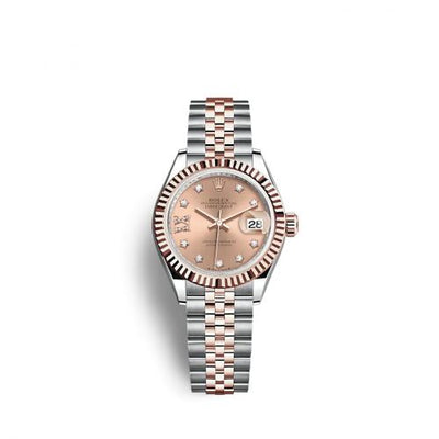 Remontoir à montres pour montre Rolex Lady-Datejust Lady-Datejust 28 Stainless Steel / Rose Or / Fluted / Rose - Diamond / Oyster