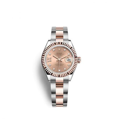Remontoir à montres pour montre Rolex Lady-Datejust Lady-Datejust 28 Stainless Steel / Rose Or / Fluted / Rose - Diamond / Oyster