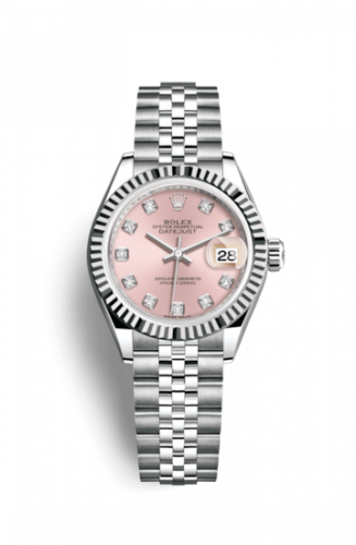 Remontoir à montres pour montre Rolex Lady-Datejust Lady-Datejust 28 Stainless Steel Fluted / Rose - Diamond / Jubilee