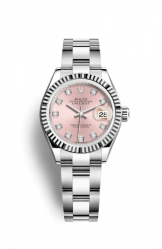 Remontoir à montres pour montre Rolex Lady-Datejust Lady-Datejust 28 Stainless Steel Fluted / Rose - Diamond / Oyster