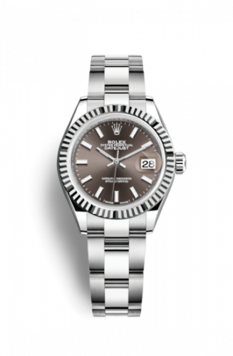 Remontoir à montres pour montre Rolex Lady-Datejust Lady-Datejust 28 Stainless Steel Fluted / Gris / Oyster
