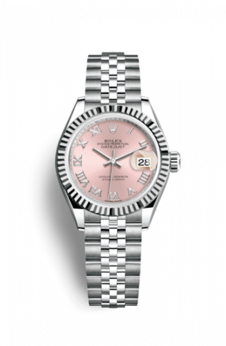 Remontoir à montres pour montre Rolex Lady-Datejust Lady-Datejust 28 Stainless Steel Fluted / Rose - Roman / Jubilee