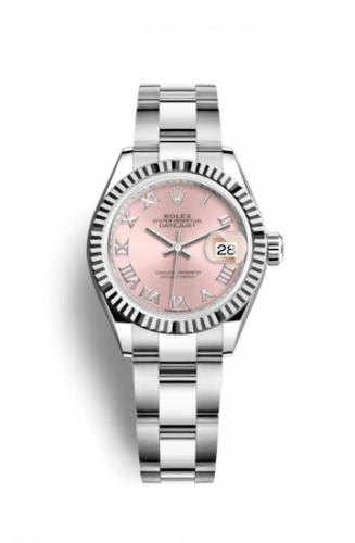 Remontoir à montres pour montre Rolex Lady-Datejust Lady-Datejust 28 Stainless Steel Fluted / Rose - Roman / Oyster