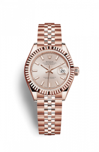 Remontoir à montres pour montre Rolex Lady-Datejust Lady-Datejust 28 Everose Fluted / Jubilee / Sundust