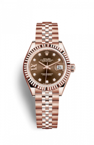 Remontoir à montres pour montre Rolex Lady-Datejust Lady-Datejust 28 Everose Fluted / Jubilee / Chocolate Diamond