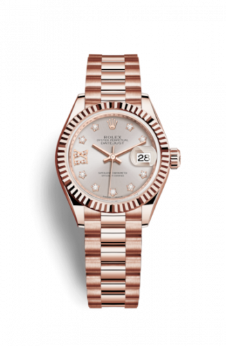 Remontoir à montres pour montre Rolex Lady-Datejust Lady-Datejust 28 Everose Fluted / President/ Sundust Diamond