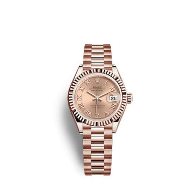 Remontoir à montres pour montre Rolex Lady-Datejust Lady-Datejust 28 Rose Or / Fluted / Rose - Roman / President