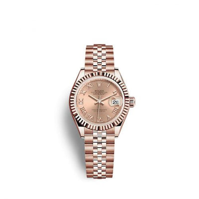 Remontoir à montres pour montre Rolex Lady-Datejust Lady-Datejust 28 Rose Or / Fluted / Rose - Roman / Jubilee