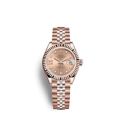 Remontoir à montres pour montre Rolex Lady-Datejust Lady-Datejust 28 Rose Or / Fluted / Rose - Diamond / Jubilee