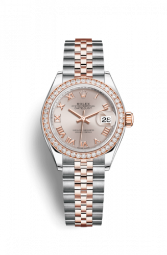 Remontoir à montres pour montre Rolex Lady-Datejust Lady-Datejust 28 Rolesor Rose Diamond / Jubilee / Sundust Roman
