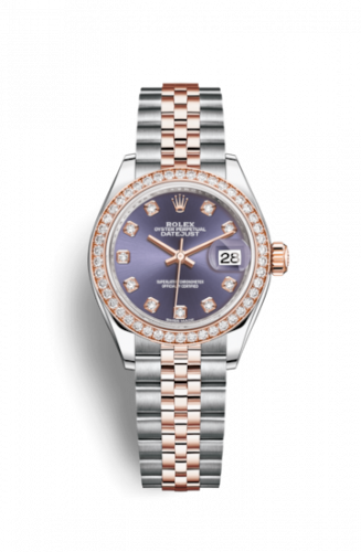 Remontoir à montres pour montre Rolex Lady-Datejust Lady-Datejust 28 Rolesor Rose Diamond / Jubilee / Aubergine Diamond