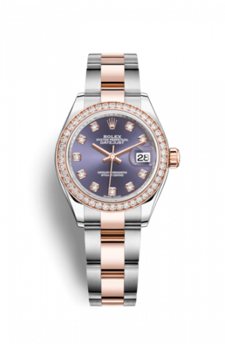 Remontoir à montres pour montre Rolex Lady-Datejust Lady-Datejust 28 Rolesor Rose Diamond / Jubilee / Aubergine Diamond