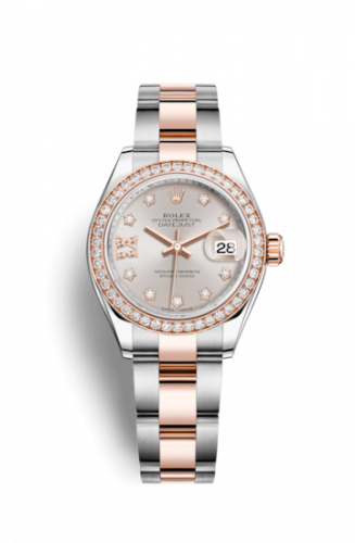 Remontoir à montres pour montre Rolex Lady-Datejust Lady-Datejust 28 Rolesor Rose Diamond / Oyster / Sundust Diamond