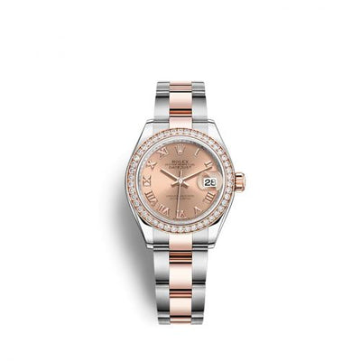 Remontoir à montres pour montre Rolex Lady-Datejust Lady-Datejust 28 Stainless Steel / Rose Or / Diamond / Rose - Roman / Oyster