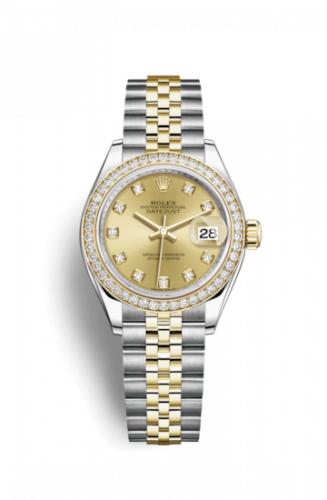 Remontoir à montres pour montre Rolex Lady-Datejust Lady-Datejust 28 Rolesor Yellow Diamond / Jubilee / Champagne Diamond