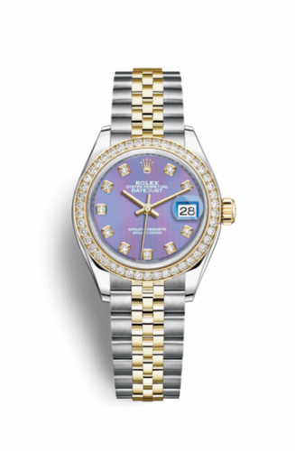 Remontoir à montres pour montre Rolex Lady-Datejust Lady-Datejust 28 Rolesor Yellow Diamond / Jubilee / Lavender Diamond