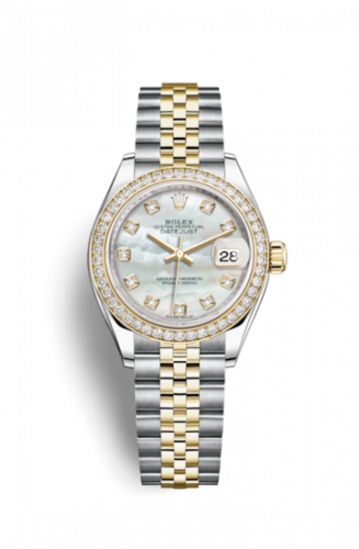 Remontoir à montres pour montre Rolex Lady-Datejust Lady-Datejust 28 Rolesor Yellow Diamond / Jubilee / MOP
