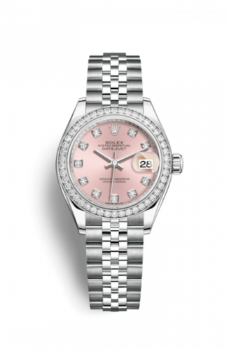 Remontoir à montres pour montre Rolex Lady-Datejust Lady-Datejust 28 Stainless Steel / Diamond / Rose - Diamond / Jubilee