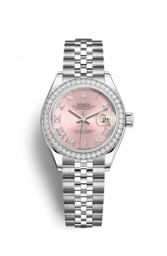 Remontoir à montres pour montre Rolex Lady-Datejust Lady-Datejust 28 Stainless Steel / Diamond / Rose - Roman / Jubilee