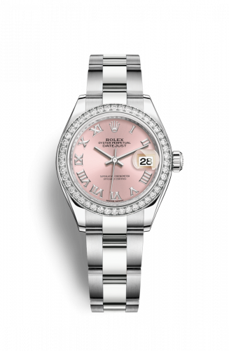 Remontoir à montres pour montre Rolex Lady-Datejust Lady-Datejust 28 Stainless Steel / Diamond / Rose - Roman / Oyster