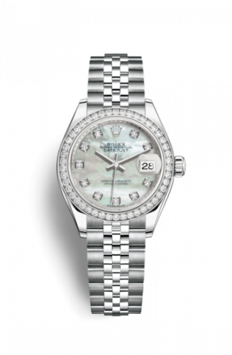 Remontoir à montres pour montre Rolex Lady-Datejust Lady-Datejust 28 Stainless Steel / Diamond / MOP / Jubilee