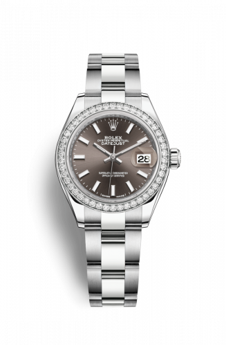 Remontoir à montres pour montre Rolex Lady-Datejust Lady-Datejust 28 Stainless Steel / Diamond / Gris / Oyster