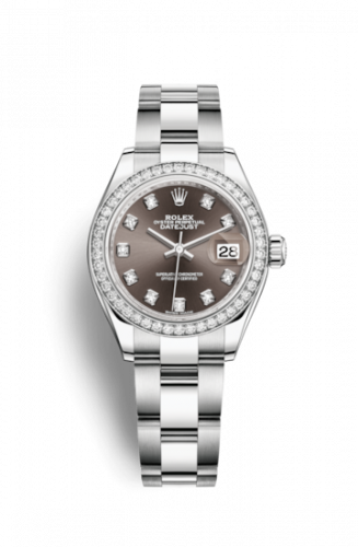 Remontoir à montres pour montre Rolex Lady-Datejust Lady-Datejust 28 Stainless Steel / Diamond / Gris - Diamond / Oyster