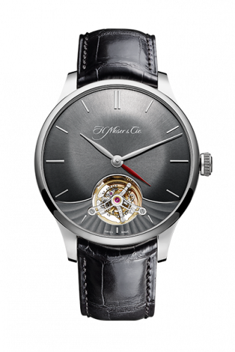 Remontoir à montres pour montre H. Moser & Cie Venturer Venturer Tourbillon Dual Time, Or Blanc, Ardoise Dial