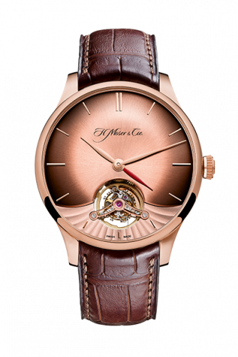 Remontoir à montres pour montre H. Moser & Cie Venturer Venturer Tourbillon Dual Time, Red Or, Red Or Fumé Dial