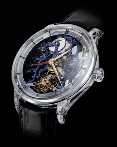 Remontoir à montres pour montre H. Moser & Cie Venturer Venturer Tourbillon Dual Time Sapphire Bleu Skeleton