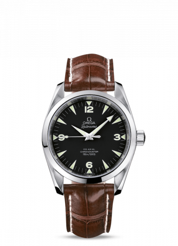 Watch Winder for watch Omega Railmaster Seamaster Aqua Terra 150M Co-Axial 36.2 Railmaster / Brown Alligator