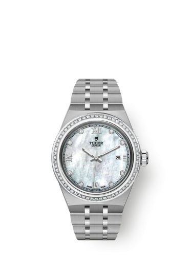 Remontoir à montres pour montre Tudor Royal Royal Date 28 Stainless Steel - Diamond / MOP