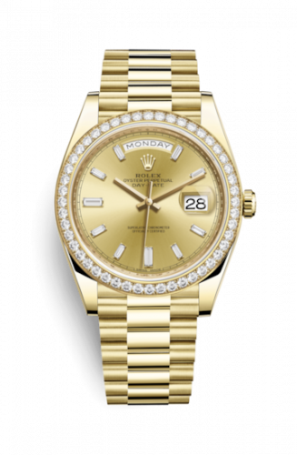 Watch Winder for watch Rolex Day-Date 40 Day-Date 40 Yellow Gold Diamond / Champagne Diamonds