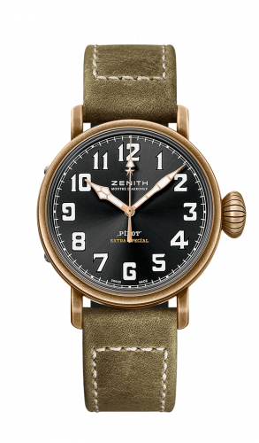 Remontoir à montres pour montre Zenith Pilot Pilot Type 20 Extra Special Bronze / Noire / Strap