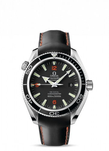 Watch Winder for watch Omega Seamaster Planet Ocean Seamaster Planet Ocean 600M Co-Axial 42 Stainless Steel / Orange Numerals / Rubber