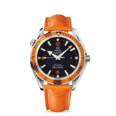 Watch Winder for watch Omega Seamaster Planet Ocean Seamaster Planet Ocean 600M Co-Axial 45.5 Stainless Steel / Orange / Alligator