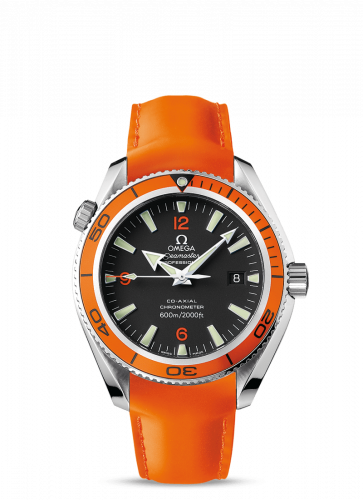 Watch Winder for watch Omega Seamaster Planet Ocean Seamaster Planet Ocean 600M Co-Axial 42 Stainless Steel / Orange / Orange Rubber