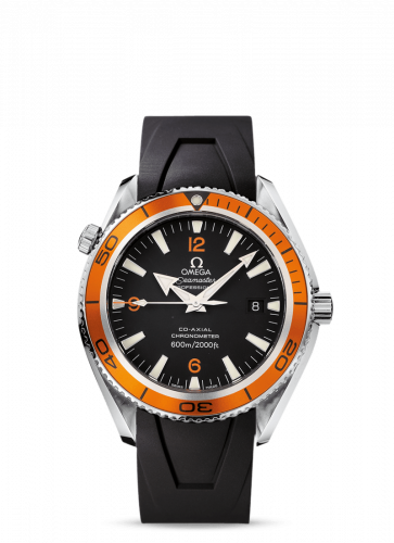 Watch Winder for watch Omega Seamaster Planet Ocean Seamaster Planet Ocean 600M Co-Axial 42 Stainless Steel / Orange / Rubber