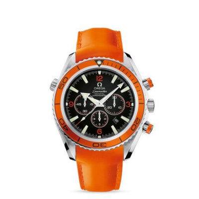 Watch Winder for watch Omega Seamaster Planet Ocean Seamaster Planet Ocean 600M Co-Axial 45.5 Chronograph Stainless Steel / Orange / Orange Rubber