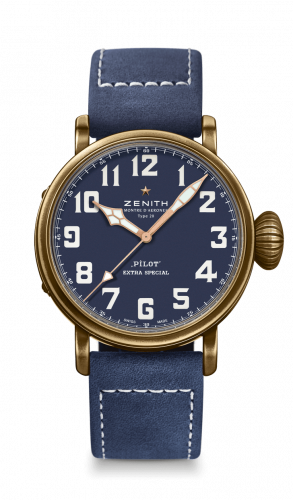 Remontoir à montres pour montre Zenith Pilot Pilot Type 20 Extra Special 45mm Bronze / Bleu