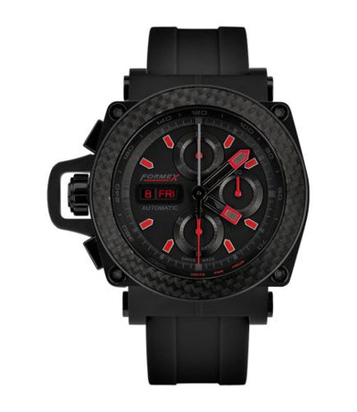 Remontoir à montres pour montre Formex Motorsport Motorsport Automatic Chronograph PVD / Carbon Bezel / Noire / Limited Edition / Rubber