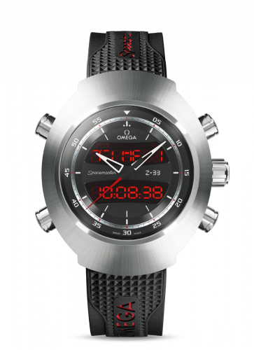 Watch Winder for watch Omega X-33 / Z-33 Spacemaster Z-33 Titanium / Black / Rubber