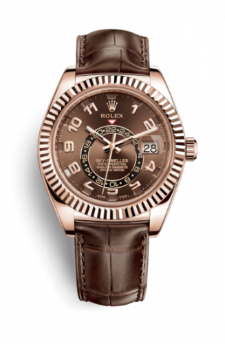 Remontoir à montres pour montre Rolex Sky-Dweller Sky-Dweller Everose / Chocolate / Alligator